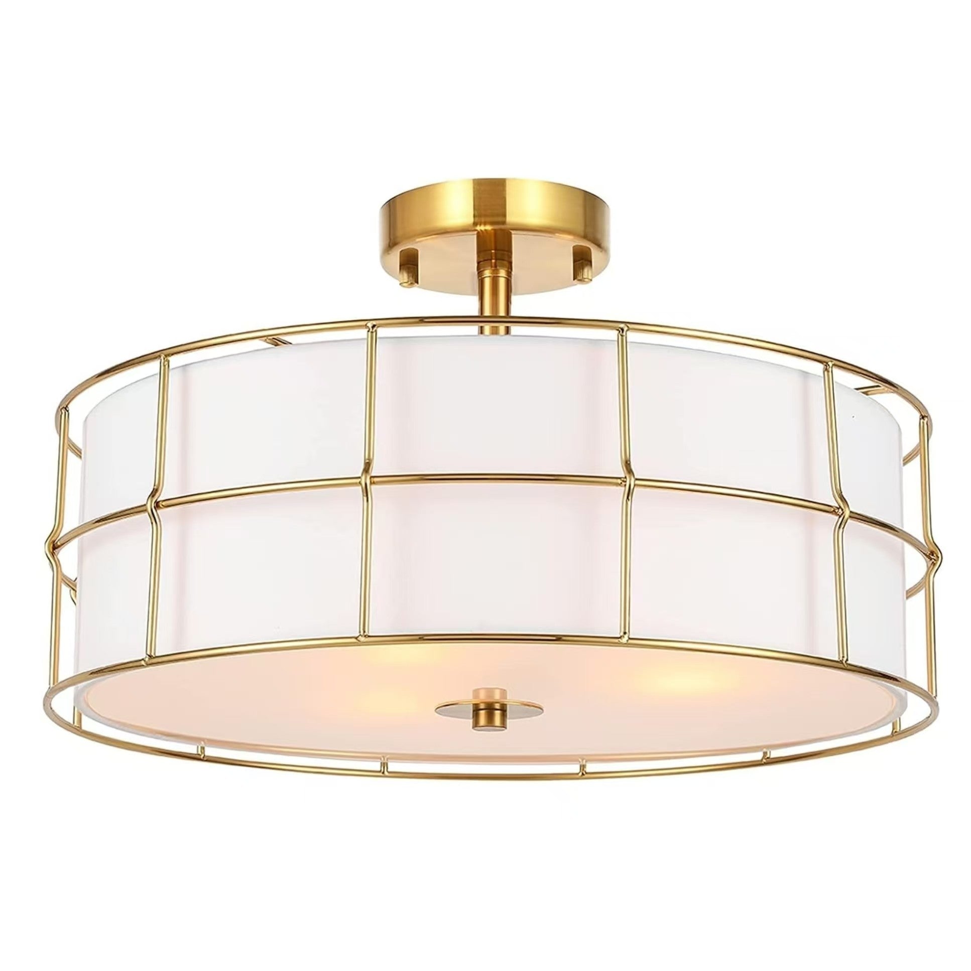 Merrik Metal Mesh Drum Ceiling Light