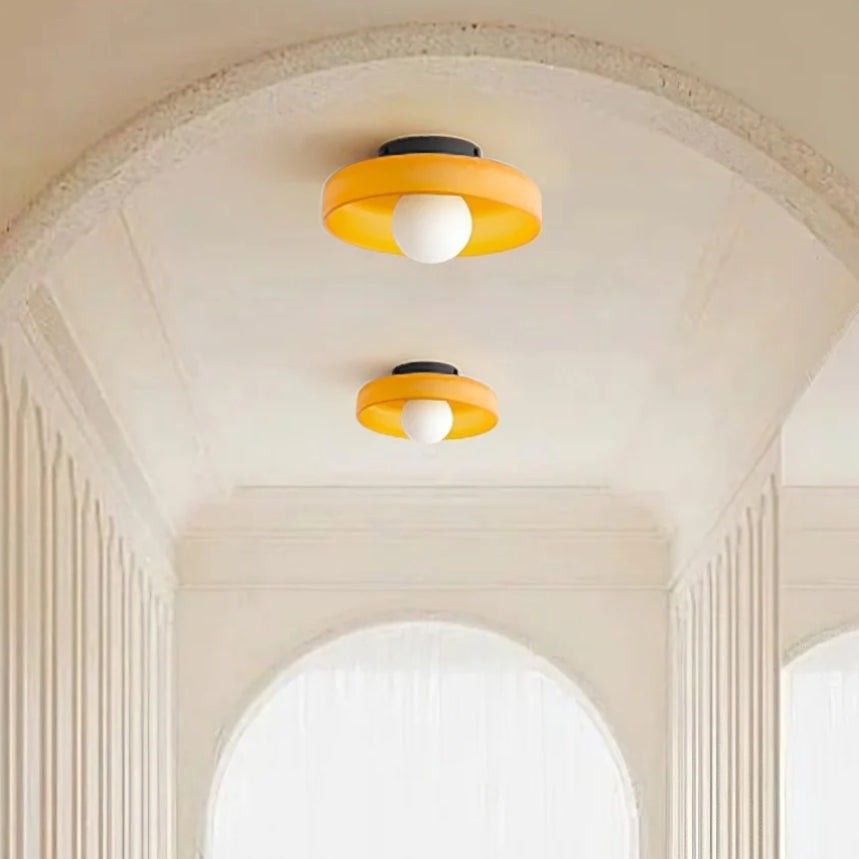 Zayn Colorful Glass Round LED Ceiling Light