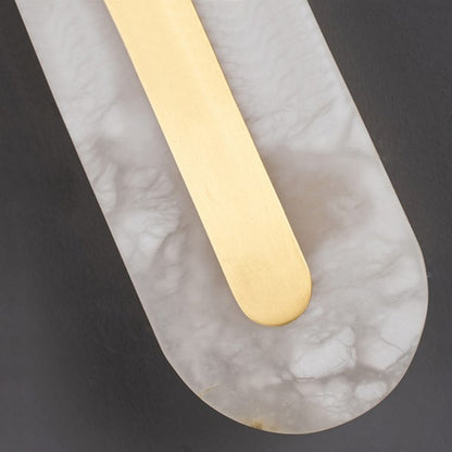 Ozeki Minimalist Brass And Genuine Alabaster Sconce