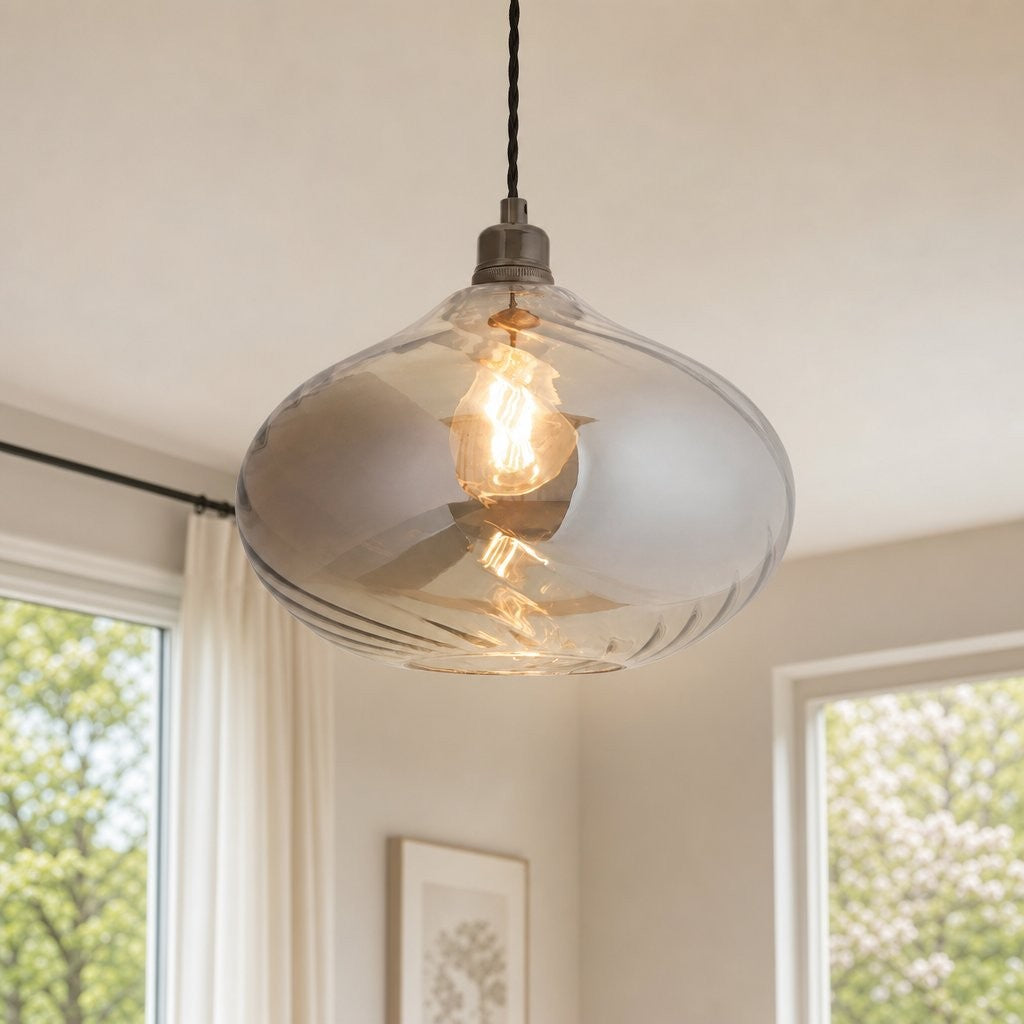 Lunaris Modern Globe Glass Pendant Light