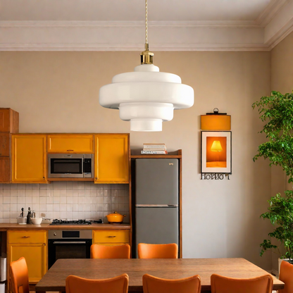 Yves Vintage Tiered Glass Pendant Light