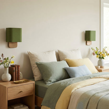 Ondine Modern Linen Fabric Shade Wall Sconce