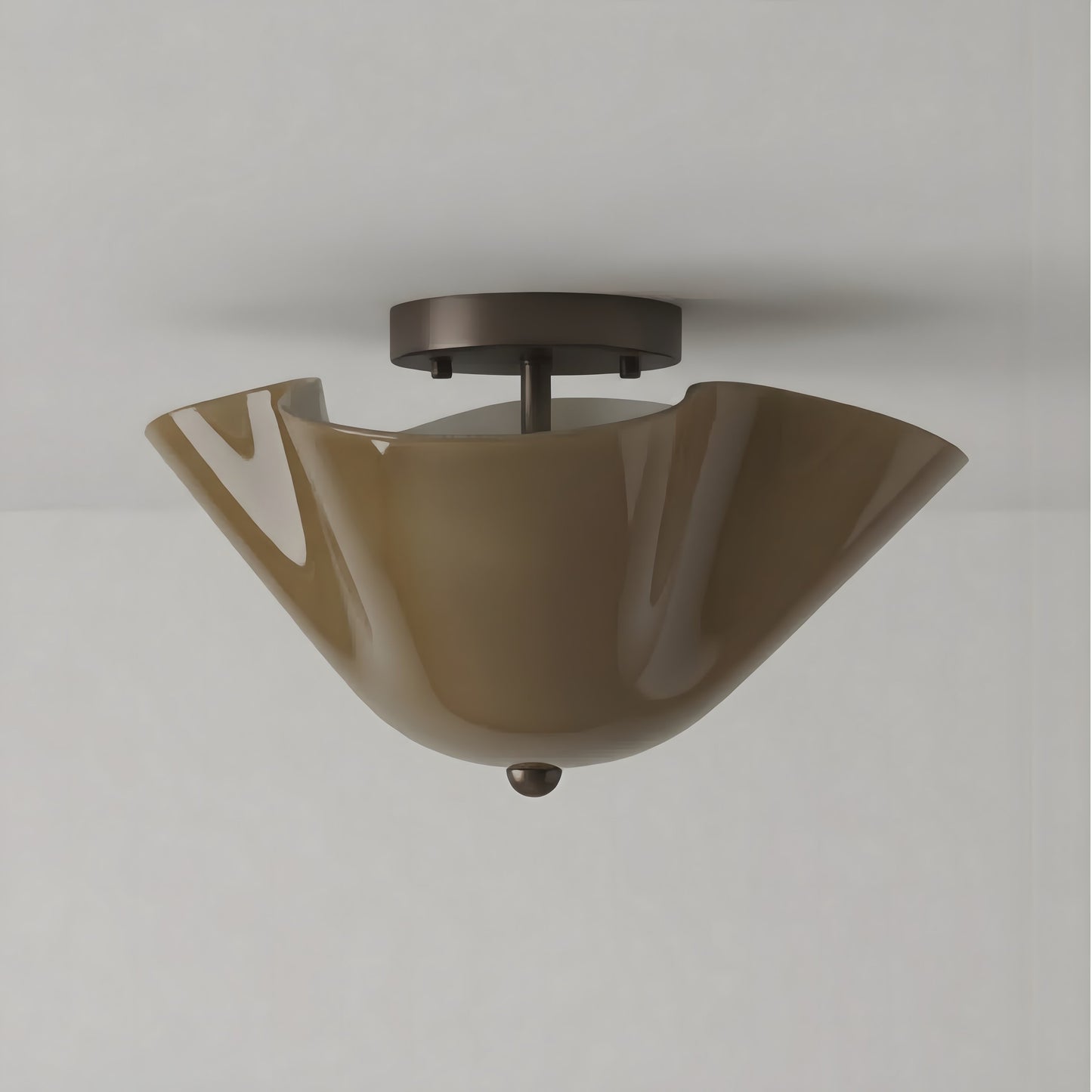 Esmay Modern Wavy Glass Fazzo Flush Mount Ceiling Light