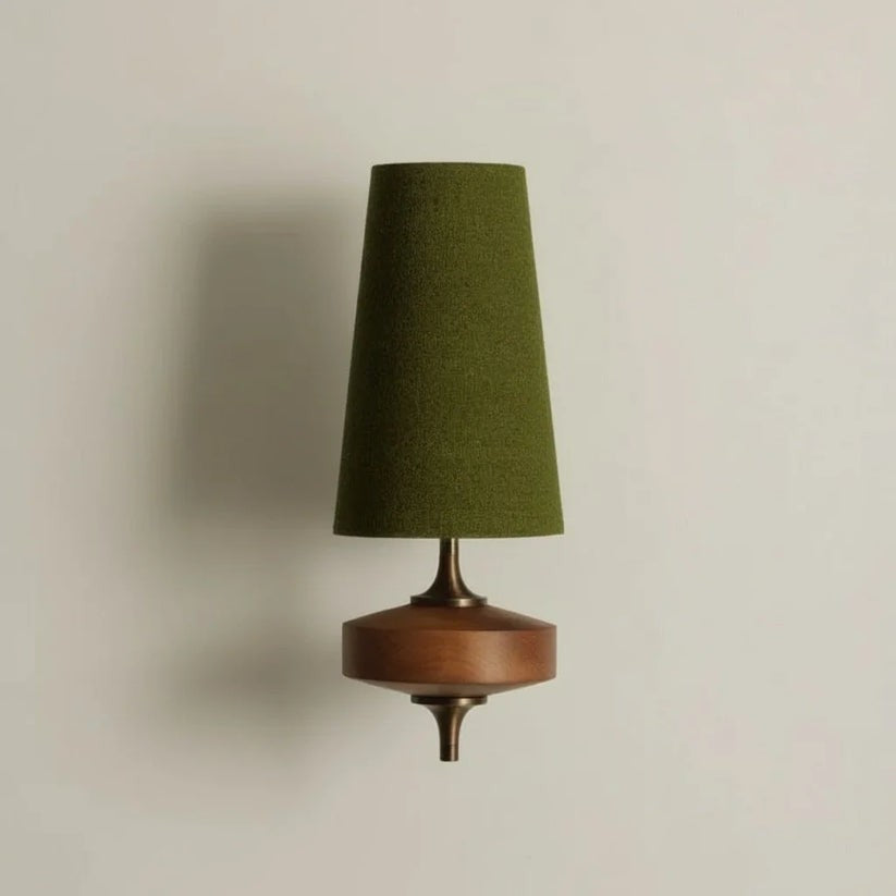 Nyxara Vintage  Fabric Tapered Shade Wall Sconce