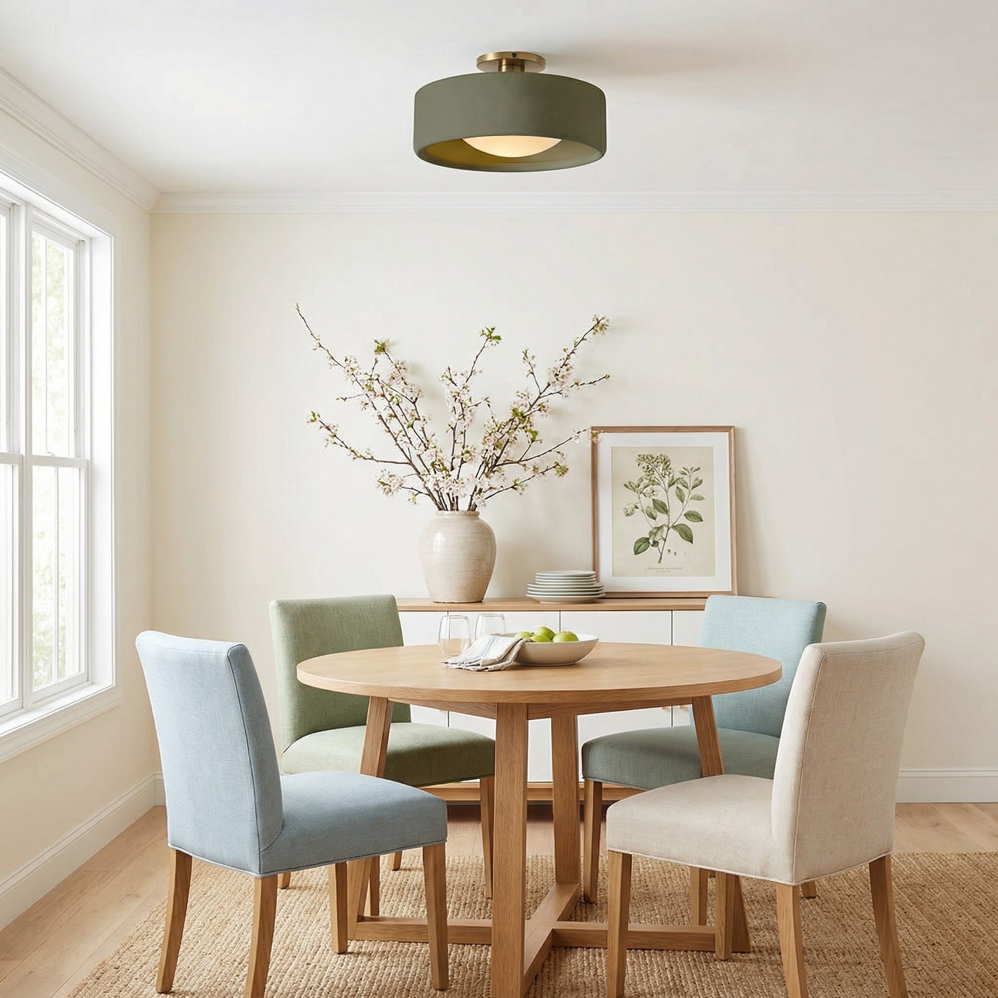 Aura Modern Porcelain Flush Mount Ceiling Light