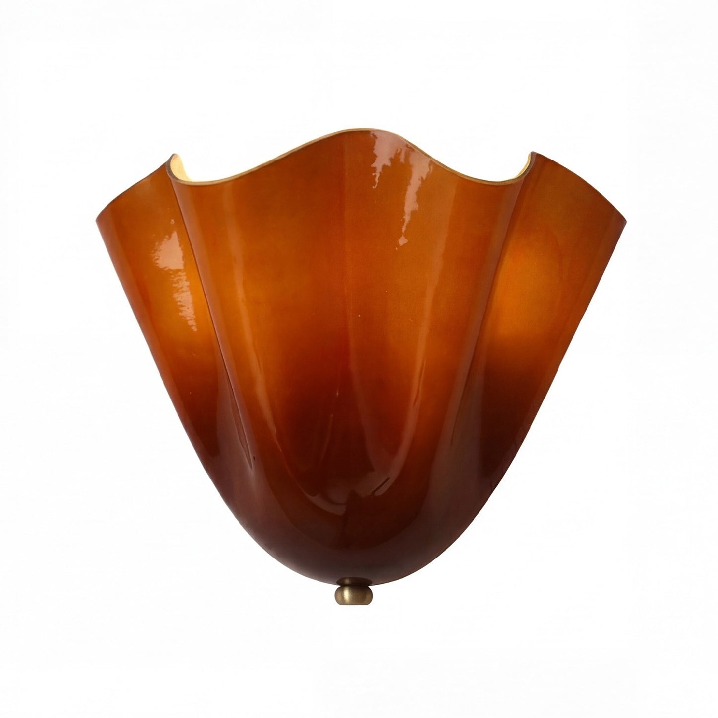 Kyrintha Mid-Century Skirt Shell Glass Fazzo Petalia Wall Sconce