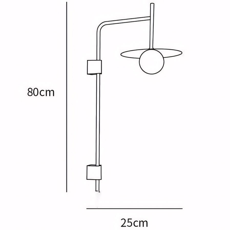 Pyris Scandinavian Minimalist Metal Swing Arm Wall Lamp
