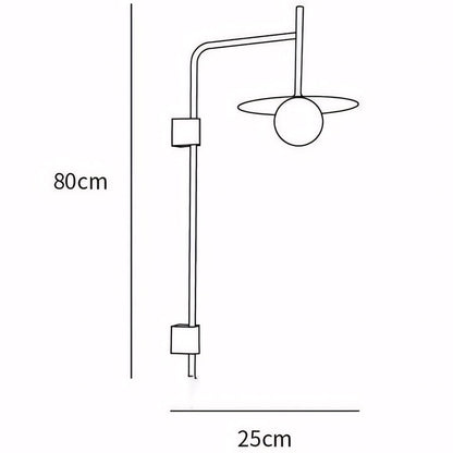 Pyris Scandinavian Minimalist Metal Swing Arm Wall Lamp