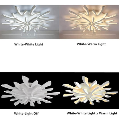 Sariel Led Dimmable Acrylic V Shape Ceiling Light