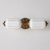 Cyrilith Vintage Art Deco Milk Glass Eloise Vanity Light
