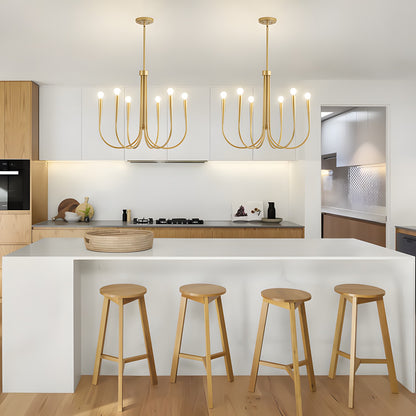 Luren Light Luxury Candle Iron Branch Chandelier