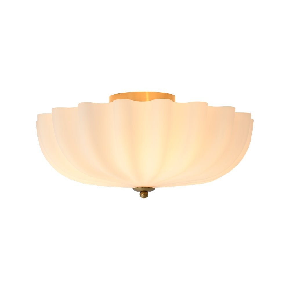 Dakota Modern Flower Shape Milk Glass Ceiling Light