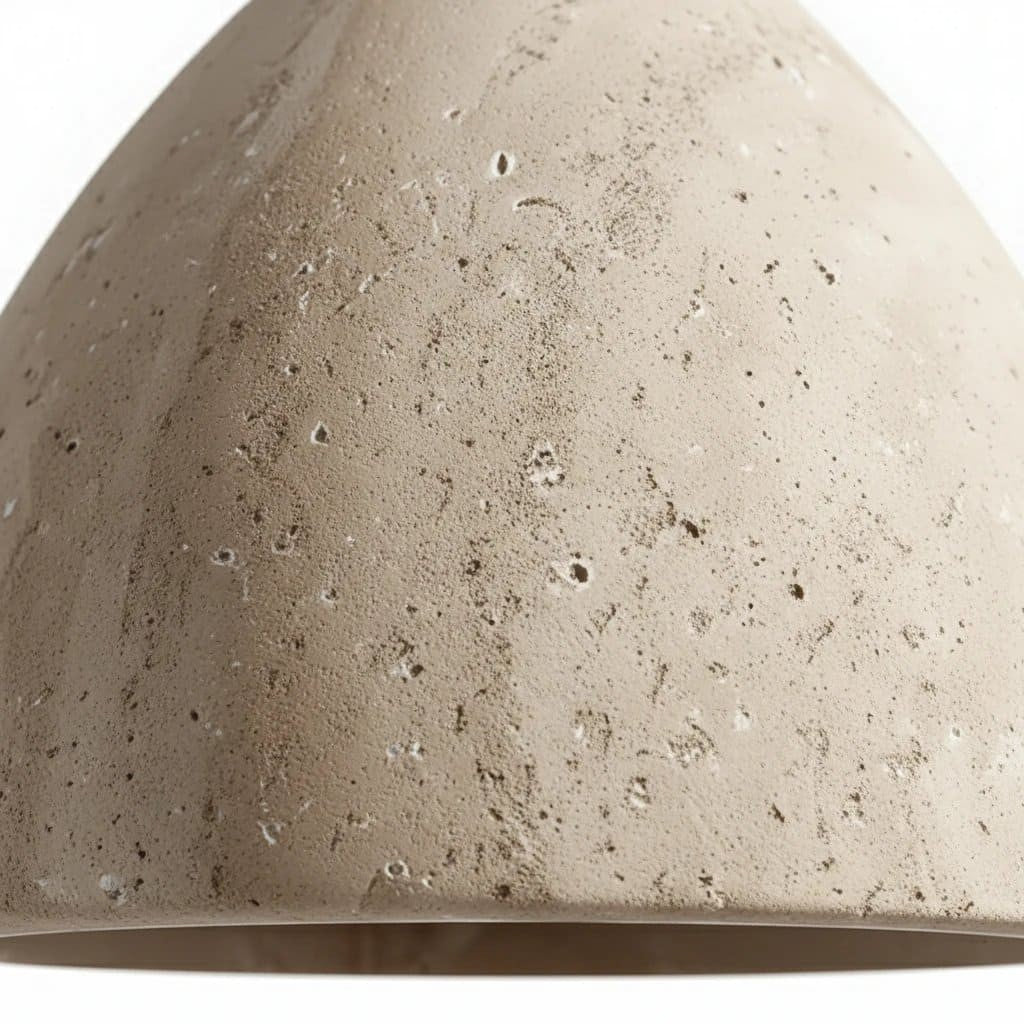 Kurtis Modern Travertine Wood Dome Pendant Light