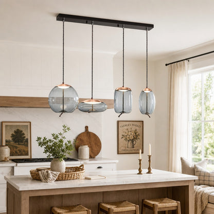 Lewis Modern LED Geometric Glass Pendant Light