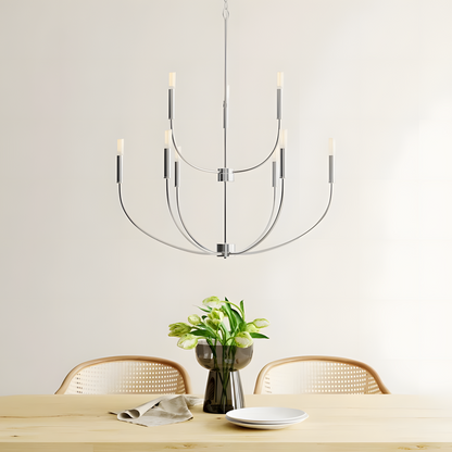 Galenor Minimalist Metal Branching Ring Chandelier