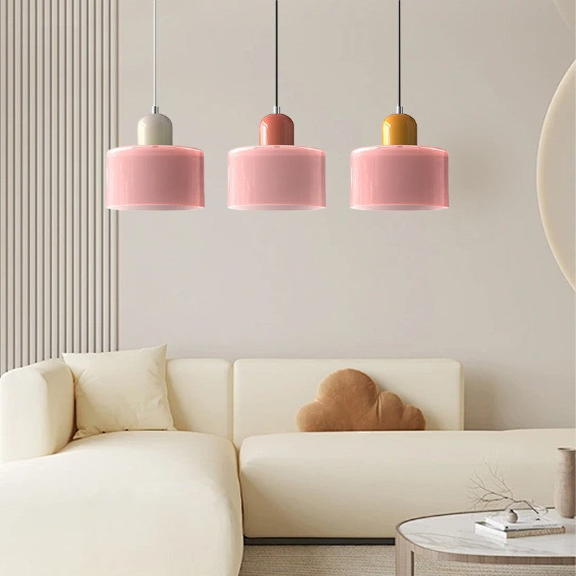 Colorful Creative Small Fresh Glass Shade Pendant Light