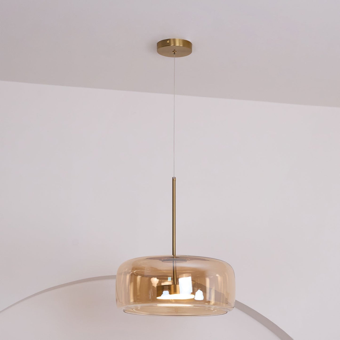 Raith Mouth Blown Glass Shade Pendant Light