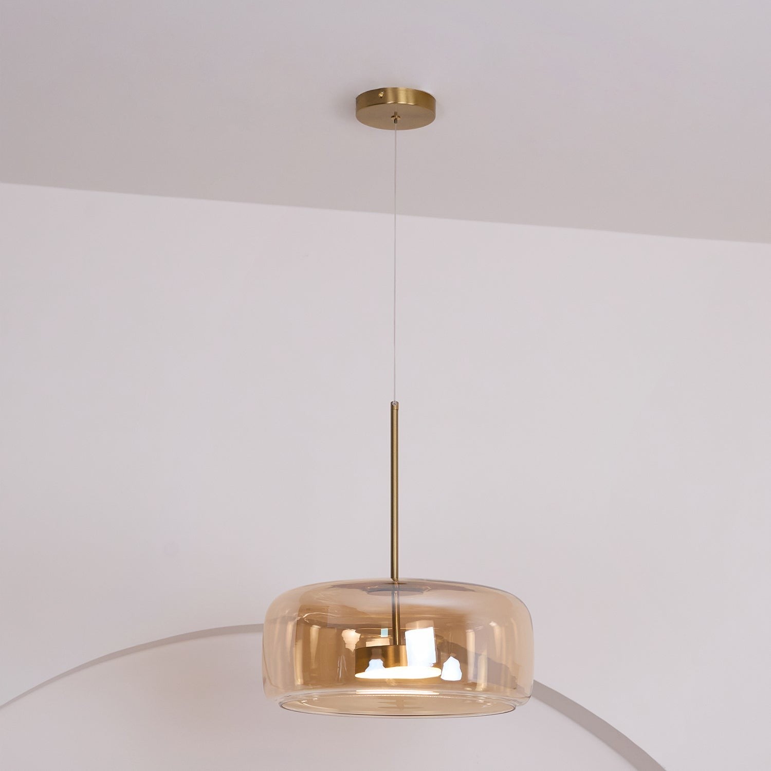 Raith Mouth Blown Glass Shade Pendant Light