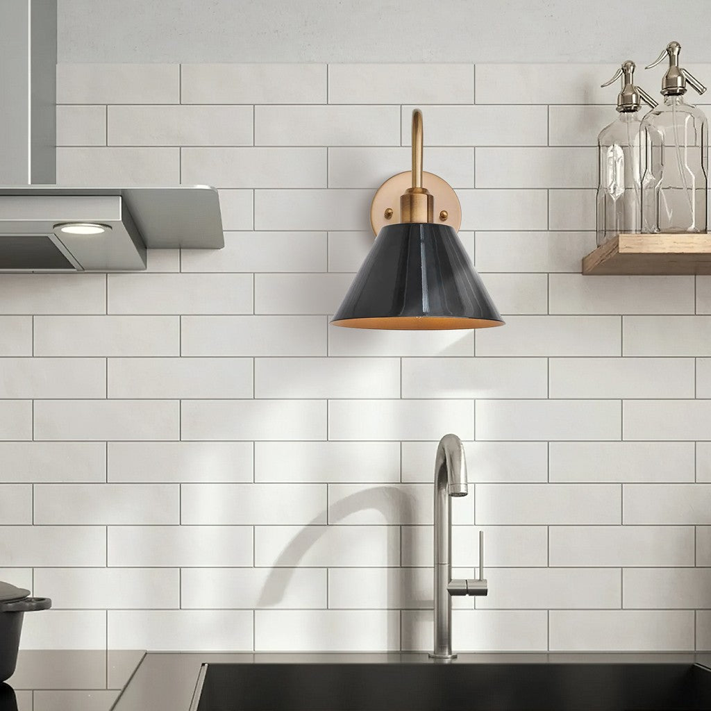 Ferm Minimalist Industrial Tapered Sconce