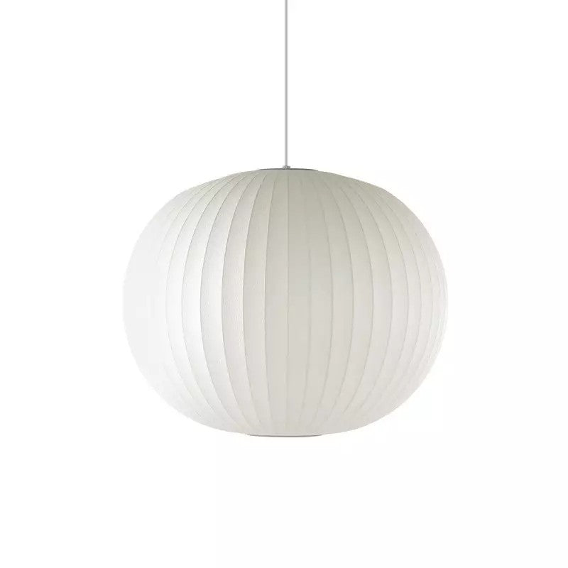 Hayden White Silk Ball Bubble Pendant Light