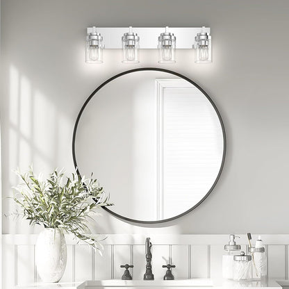Pyros Farmhouse Clear Glass Cylinder Vanity Wall Light