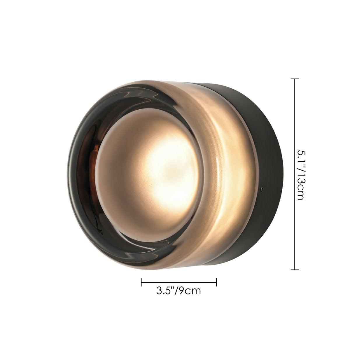 Gabriella Nordic LED Glass Flush Mount Sconce