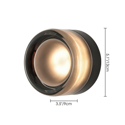 Gabriella Nordic LED Glass Flush Mount Sconce