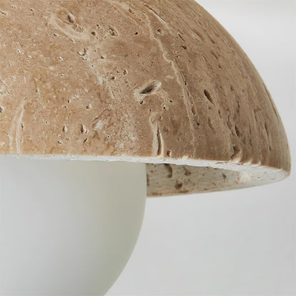 Flynn Wabi-sabi Bowl Shape Travertine Ceiling Light