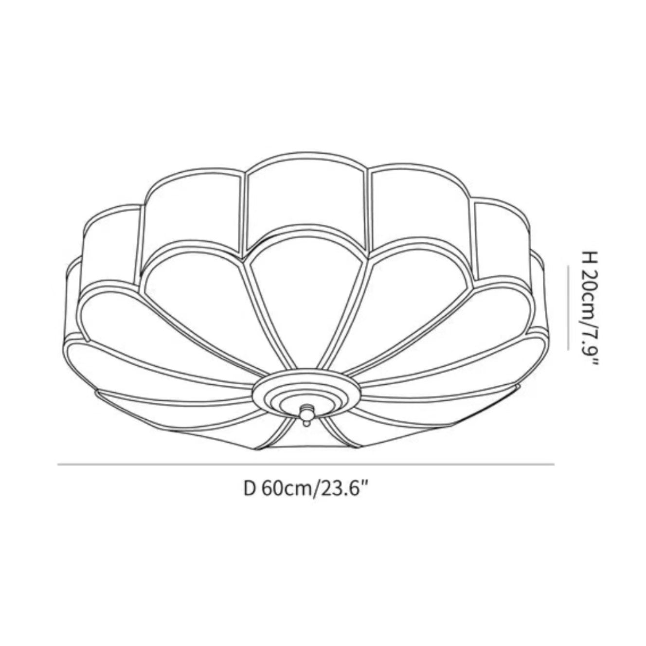 Eldor Gold Flower Shape Glass Recessed Ceiling Light
