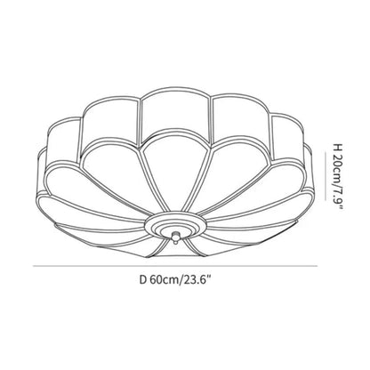 Eldor Gold Flower Shape Glass Recessed Ceiling Light