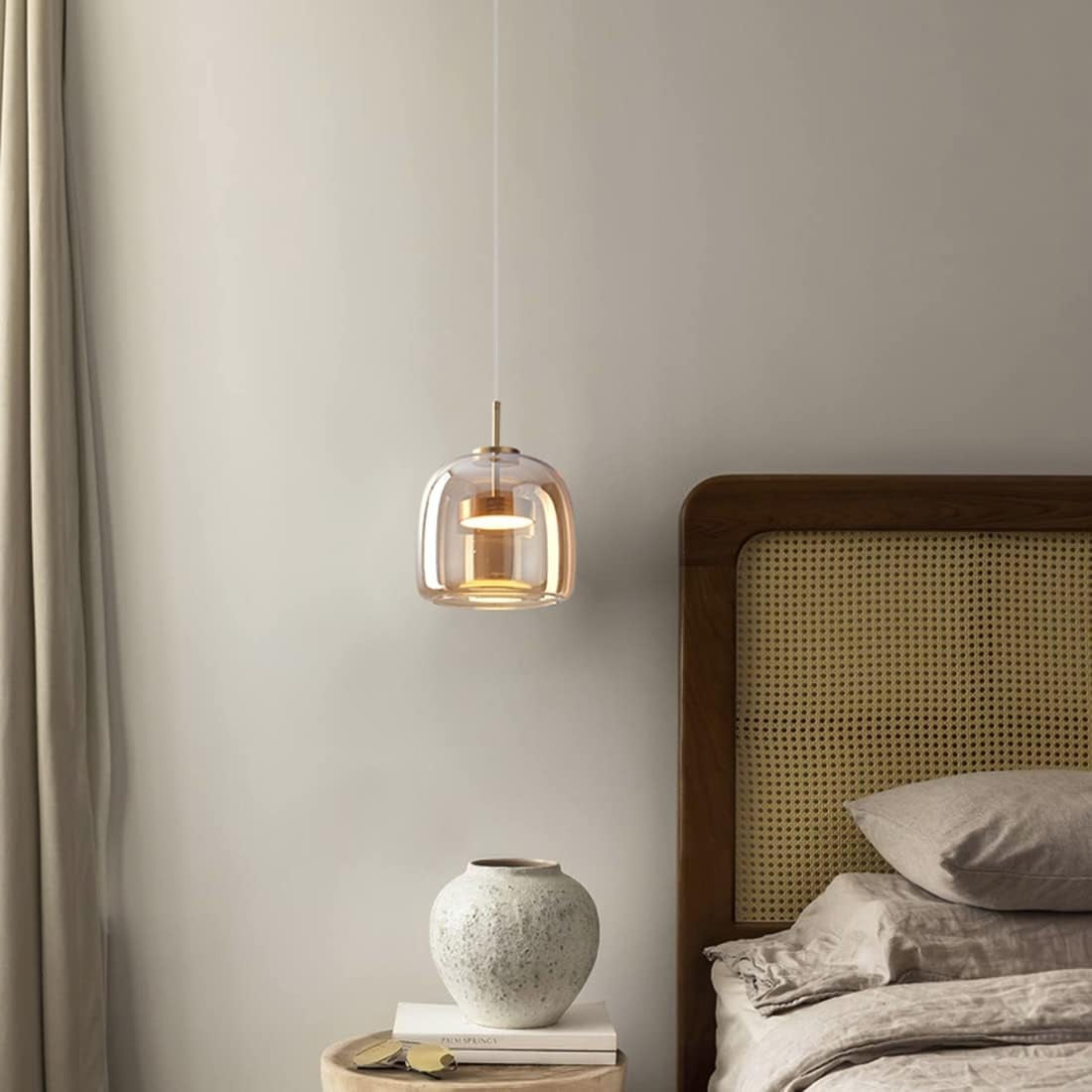 Raith Mouth Blown Glass Shade Pendant Light