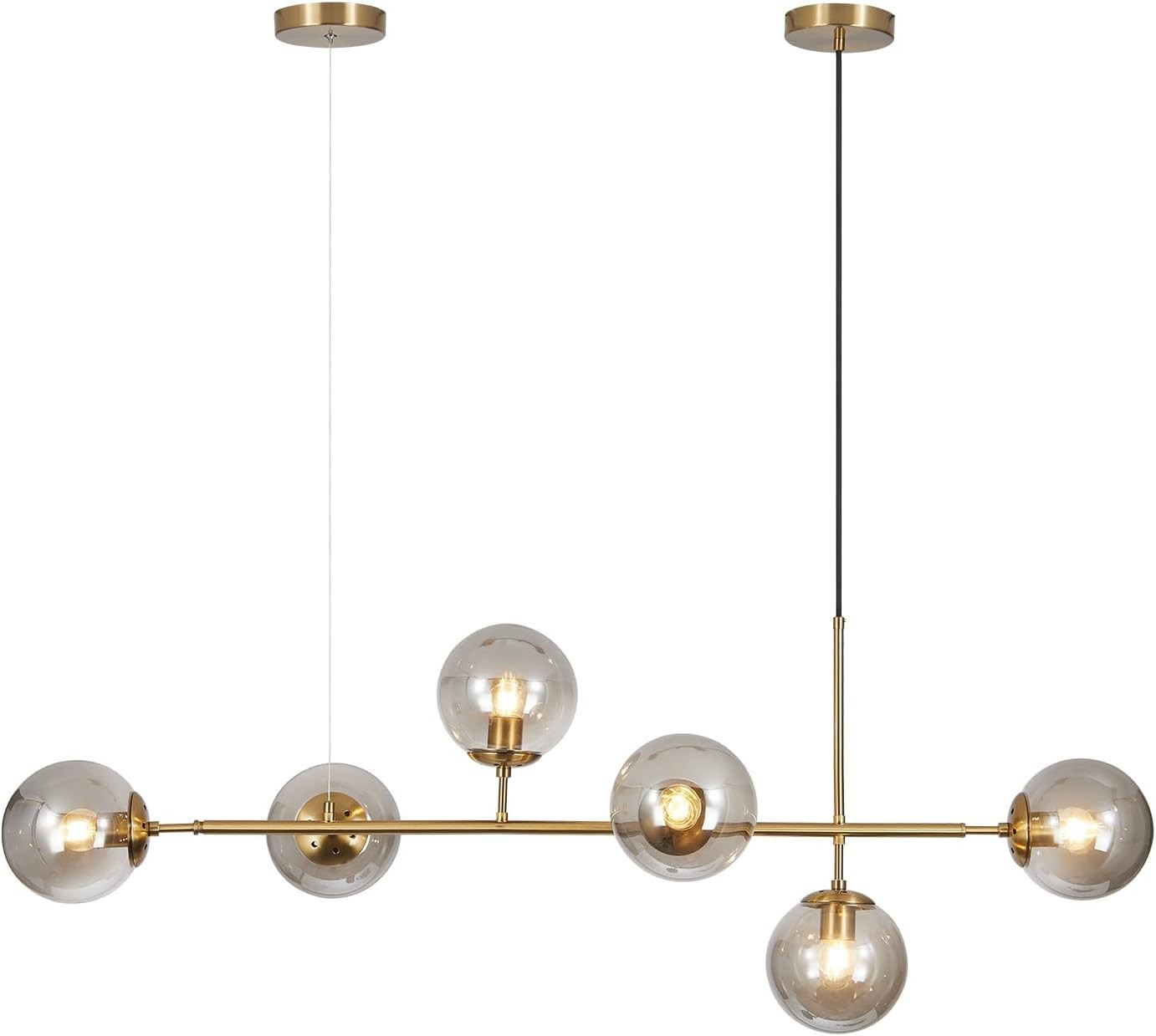 Celestina 6 Light Linear Glass Orb Pendant Light