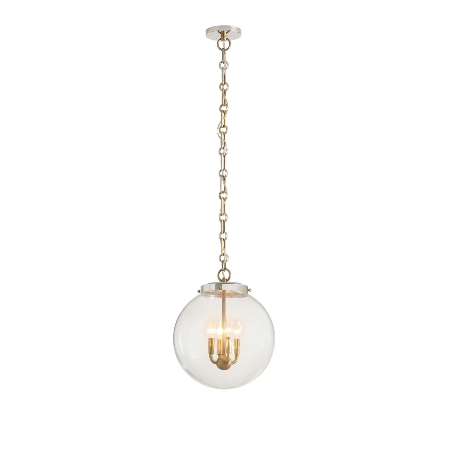 Oona Farmhouse Gold Glass Globe Pendant Light