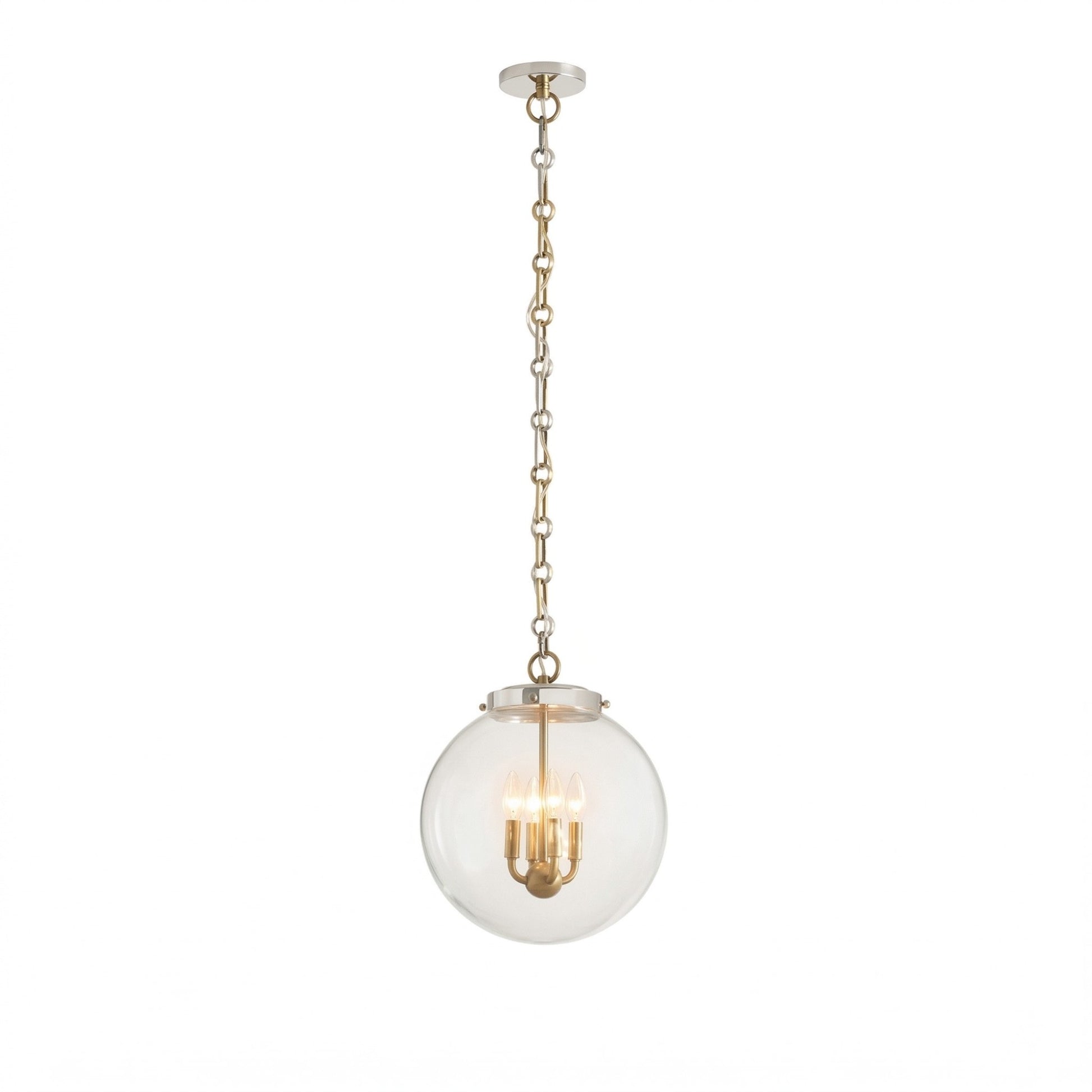 Oona Farmhouse Gold Glass Globe Pendant Light