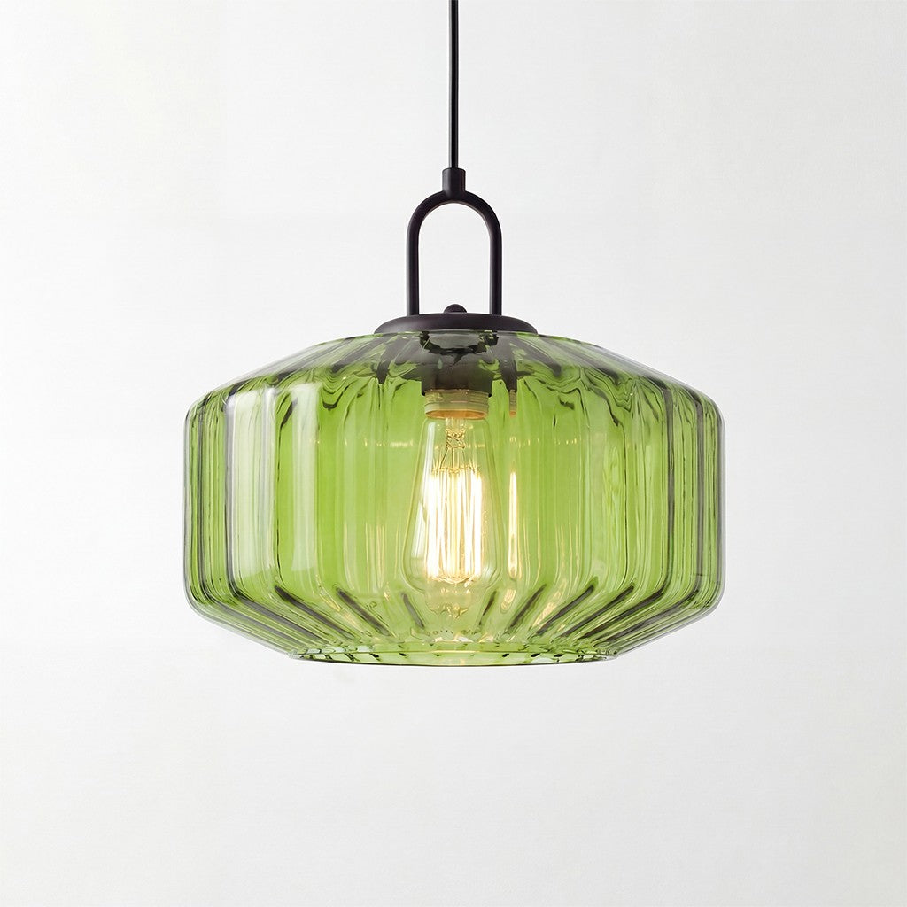 Ivan Vintage Handmade Striped Glass Pendant Light
