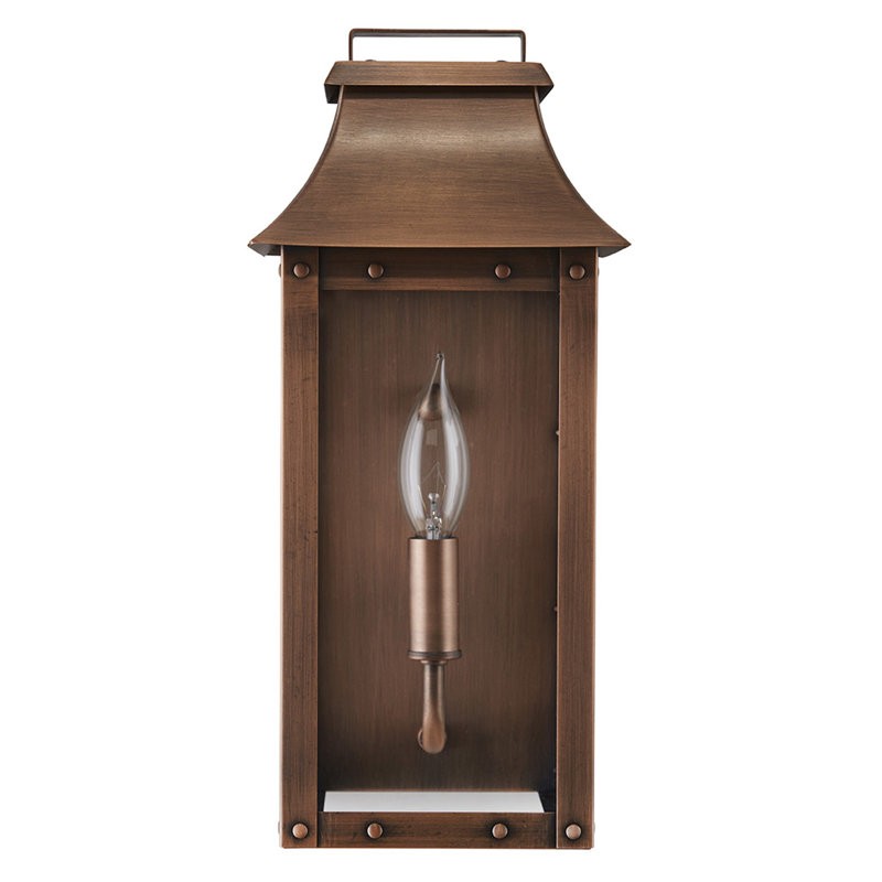 Montague Vintage Brass Outdoor Waterproof Wall Mounted Lantern Sconce