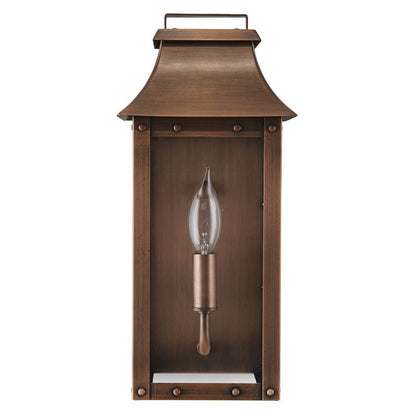 Montague Vintage Brass Outdoor Waterproof Wall Mounted Lantern Sconce