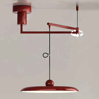 Delphin Colorful Swing Arm Flying Saucer Pendant Light