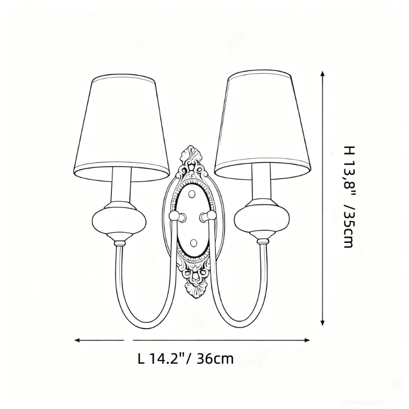 Osman Vintage Fabric Linen Wall Sconce
