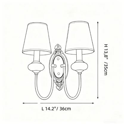 Osman Vintage Fabric Linen Wall Sconce