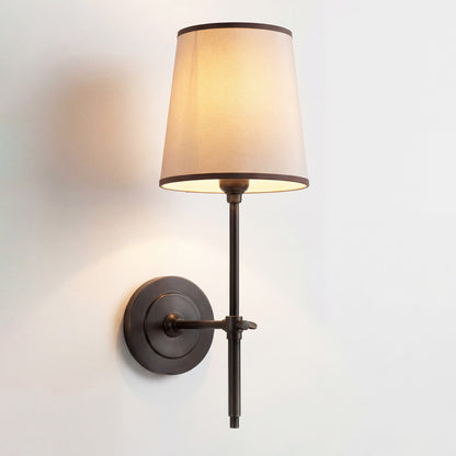 Ozuma One Light Wall Sconce with Linen Shade
