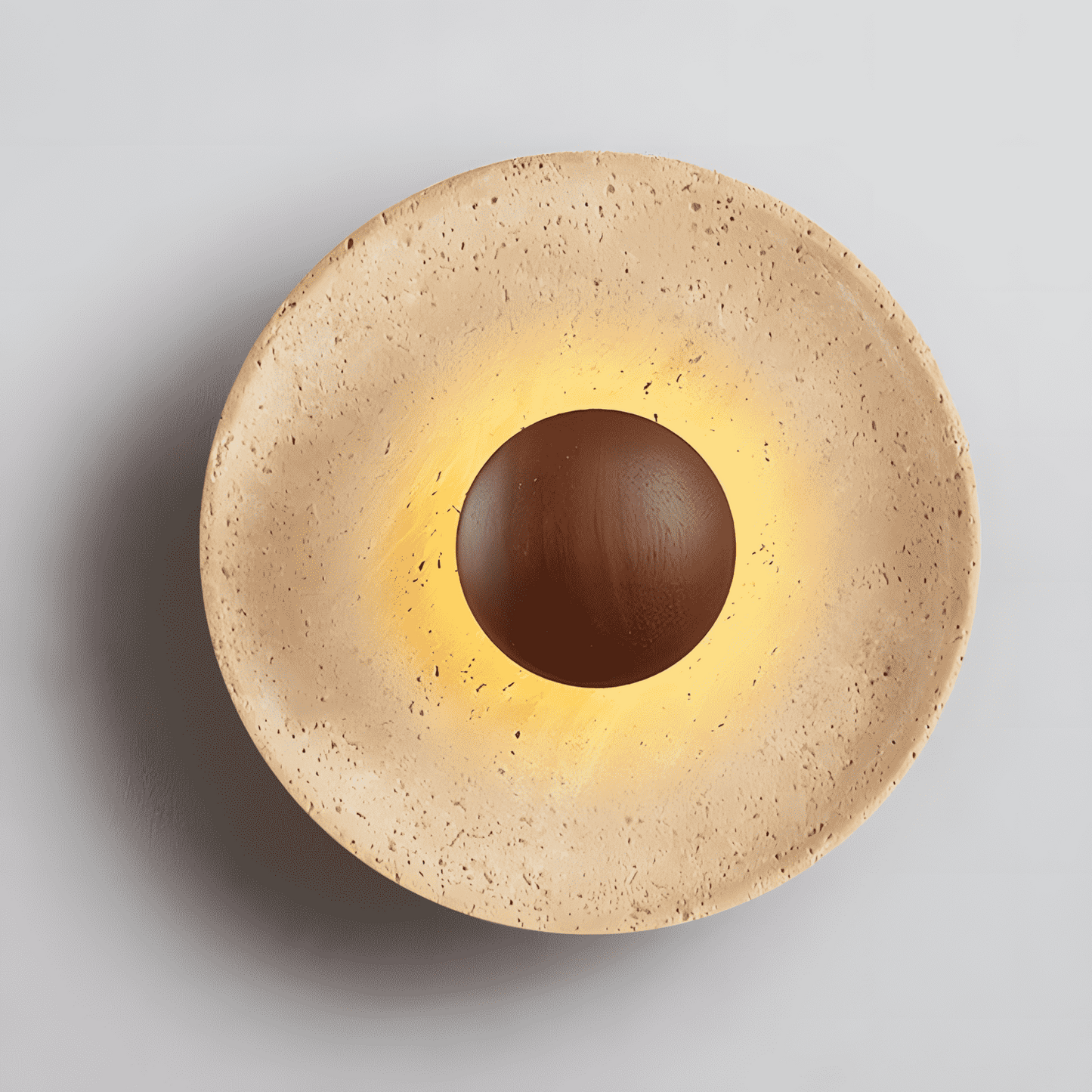 Jannik Wabi-Sabi LED Travertine Round Wall Light
