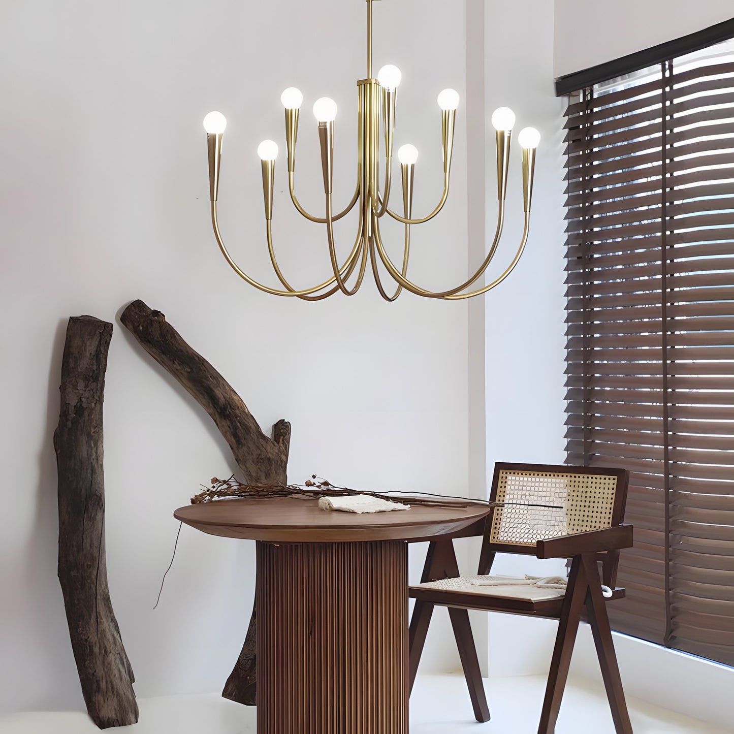 Luren Light Luxury Candle Iron Branch Chandelier