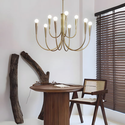 Luren Light Luxury Candle Iron Branch Chandelier