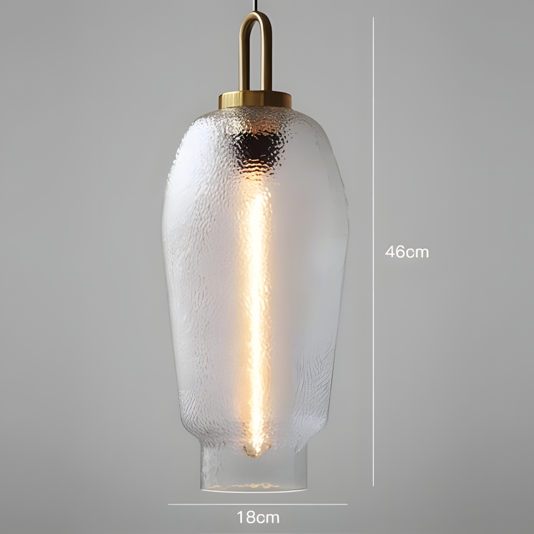 Cove Rustic Glass Metal Pendant Light