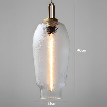 Cove Rustic Glass Metal Pendant Light
