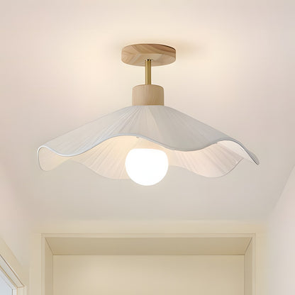 Celenor Modern Flower Fabric Semi Flush Mount Ceiling Light
