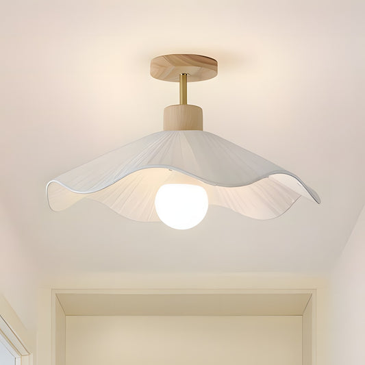 Celenor Modern Flower Fabric Semi Flush Mount Ceiling Light