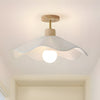 Celenor Modern Flower Fabric Semi Flush Mount Ceiling Light