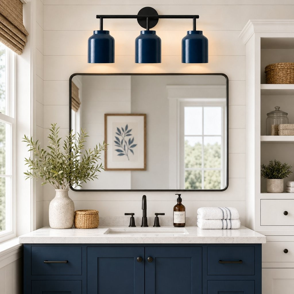 Drilon Modern 3-Light Milk Glass Bathroom Sconce